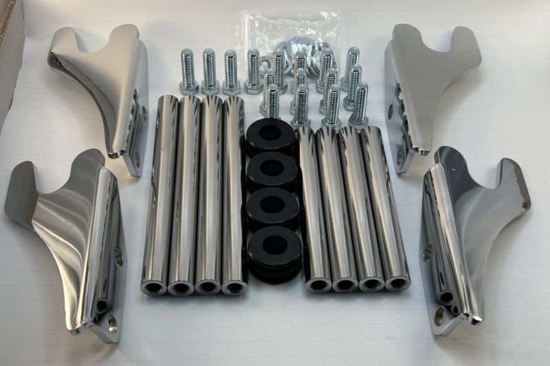 Quick jack bumper and rod kit chrome